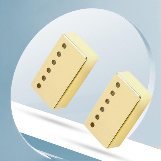 2Pcs Pickup Covers Musical 50/52mm Pole Spacing Brass Electric Guitar Humbucker Pickup Covers