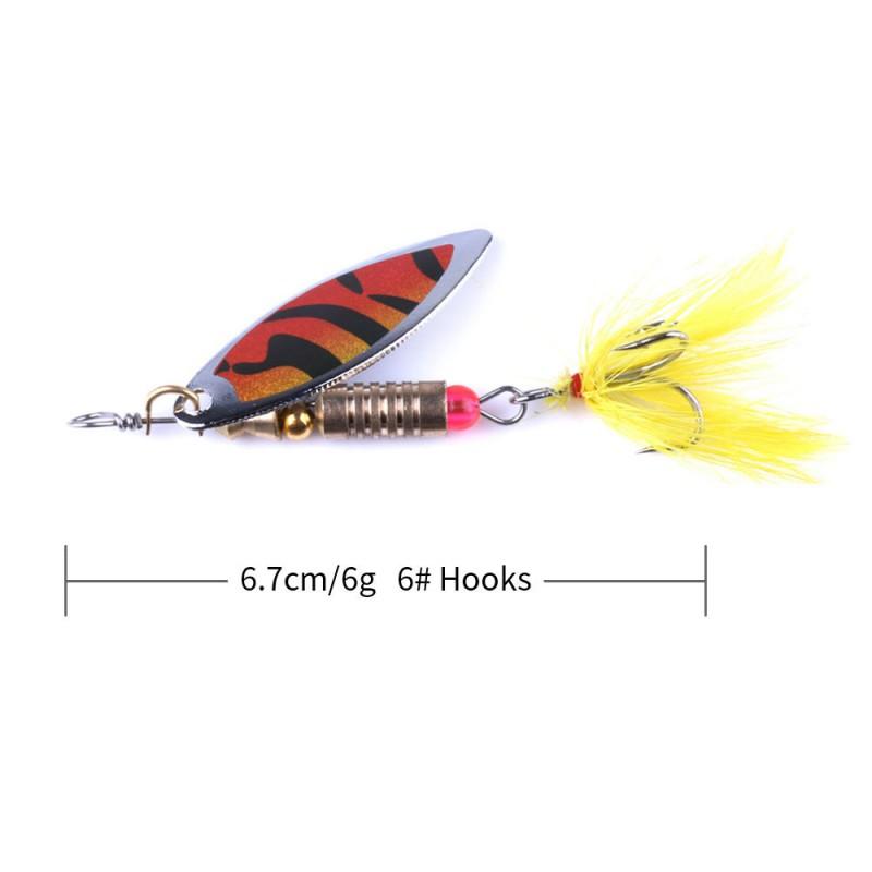 Multi-Color Metal Spinner Lure Freshwater Fishing Shiny Blade Bait With Weight Variants 4.2g To 7.5g
