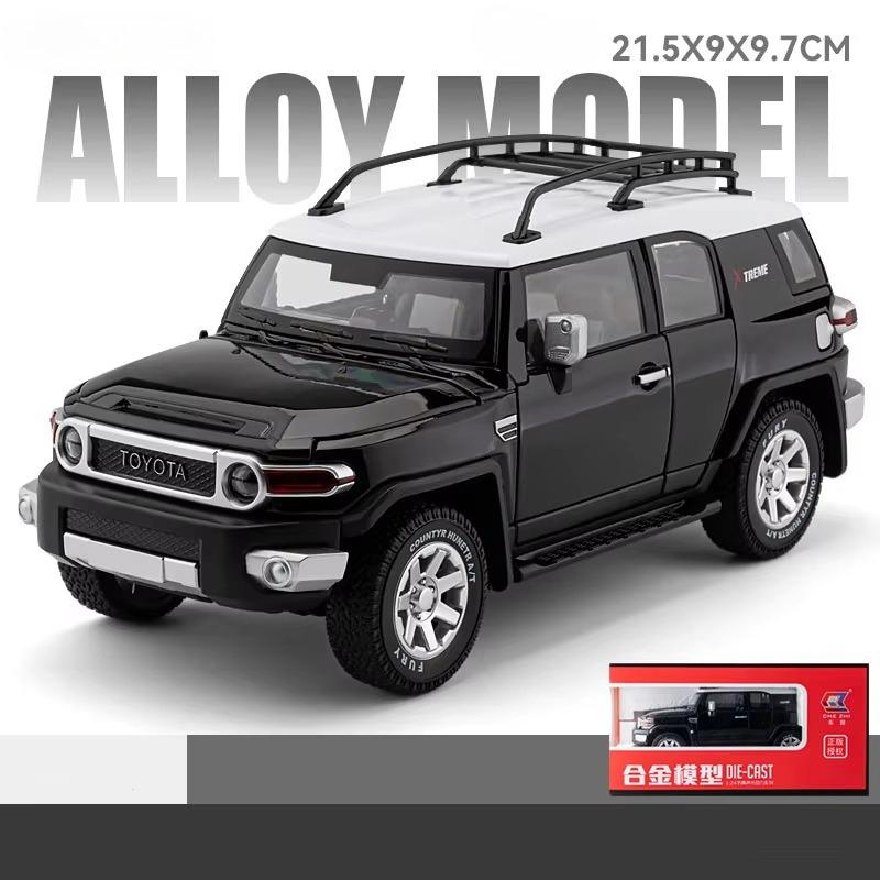 2026 New LICENSED 1:24 Toyota Cruiser FJ  Colooze Cross Country Off Road Vehicle Alloy Model SUV Simulated Sound Light Kid Birthday Gift Model