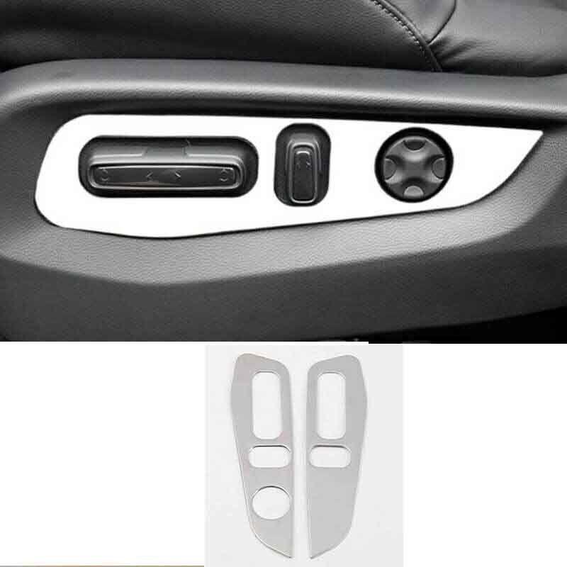 Silver Aluminum Trim 2Pcs Seat Adjust Button Panel For Honda CR-V CRV 2017-2022