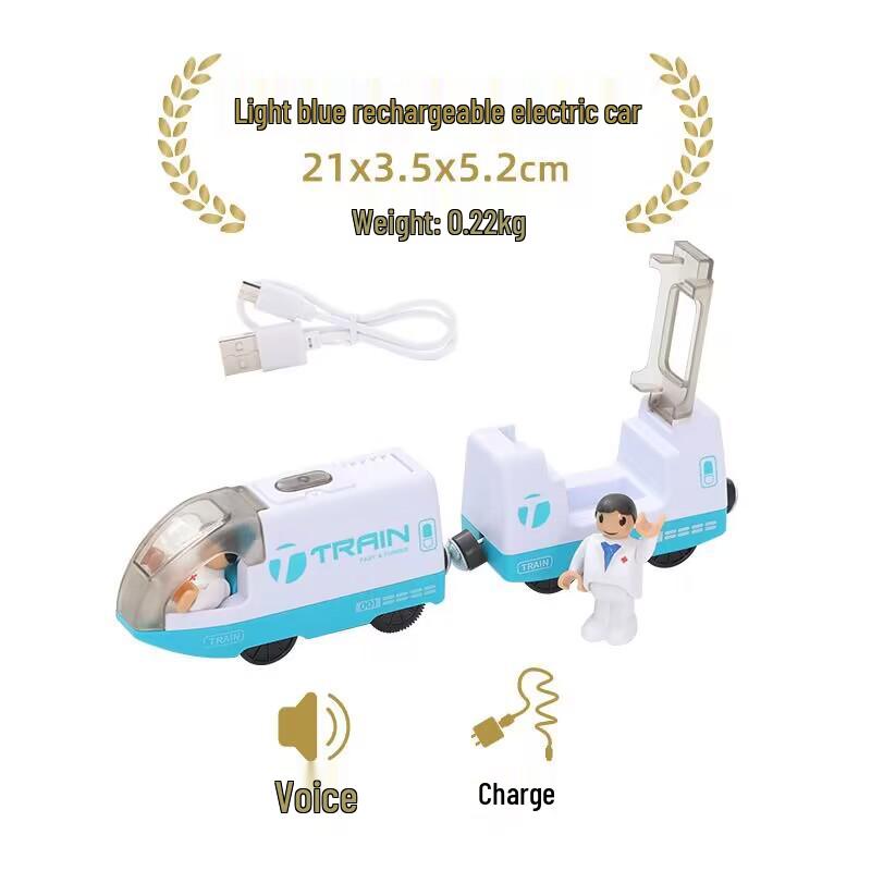 Magnetic Electric Train Engine Toy for Kids - Compatible with All Wooden Tracks