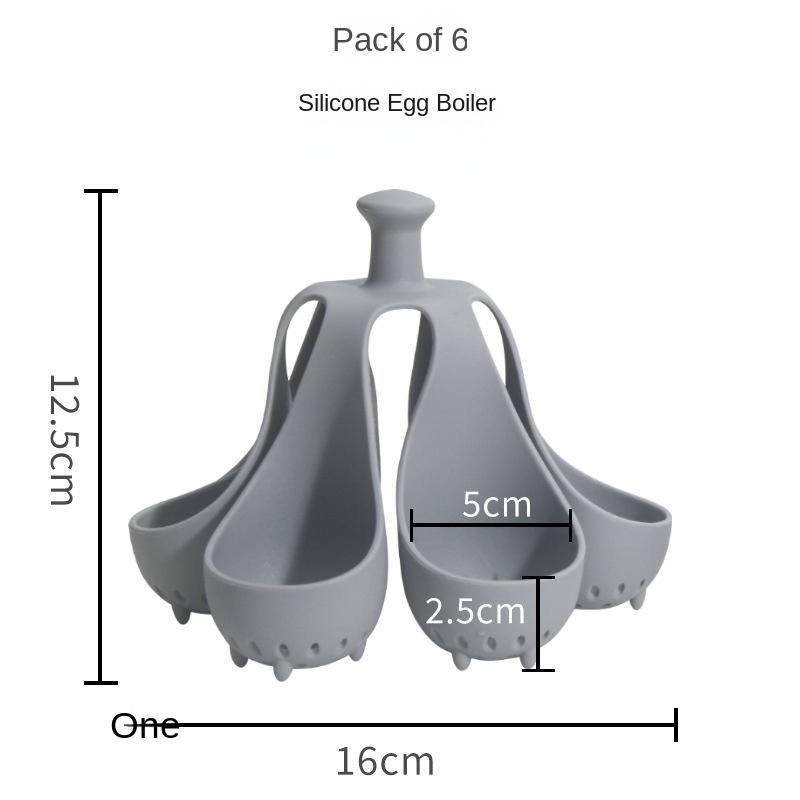 

6 шт. термостойкий силиконовый лоток для яиц для детского питания, приготовленных на пару, силиконовая форма для вареных яиц для кухонных гаджетов