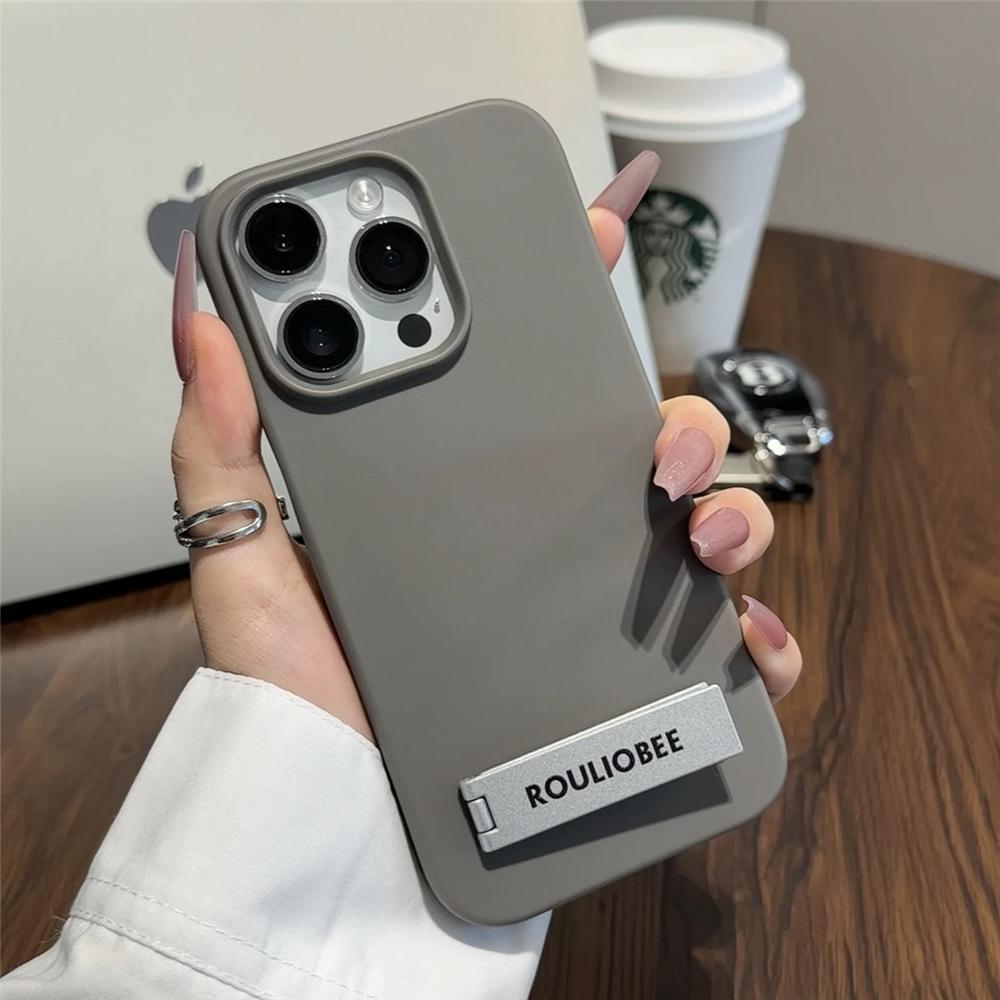 

Модный неоновый флуоресцентный цветной флип-кронштейн-подставка для телефона чехол для iPhone 16 11 12 13 14 15 Pro Max Plus XR XS мягкий силиконовый чехол For iPhone 16&Case & Holder