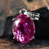 23 Ct Pink Tourmaline Gem Pendant Oval Cut 925 Sterling Silver Jewelry For Gift