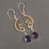 Amethyst Earrings Gemstone Jewelry, 925 Solid Sterling Silver Earrings, Gift For Women Handmade Earrings