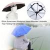 Head WearingUmbrella For Men And Women Outdoor Folding Sunny Umbrella Outdoor Sunshade Windproof Umbrella, Folding Hat Umbrella