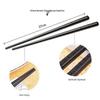 Hexagonal Japanese Alloy Chopsticks Set for Sushi and Cuisine