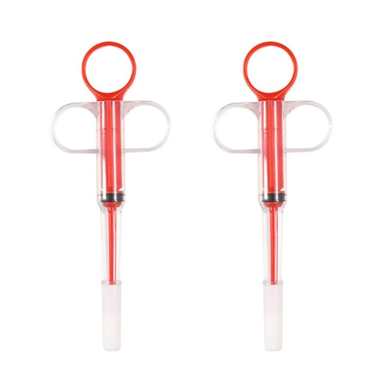 

2PCS Pet Syringes With Food Grade Gentle Water Dispenser For Dog Cats Health Needs красный