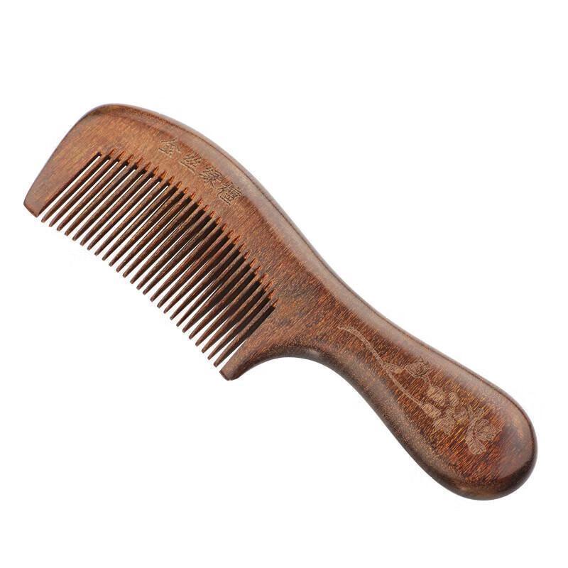 JINGRUIXIANG Golden Sandalwood Carved Massage Comb
