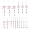 18 Pcs Crystal Christmas Ornaments for Tree Clear Acrylic Snowflake Icicle Hanging Ornaments with Drop Pendants for Winter Wonderland Chandelier