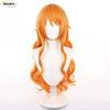 High Quality Nami Cosplay Wig 75cm Curly Wavy And Short Orange Heat Resistant Synthetic Hair Party Anime Nami Wigs + Wig Cap