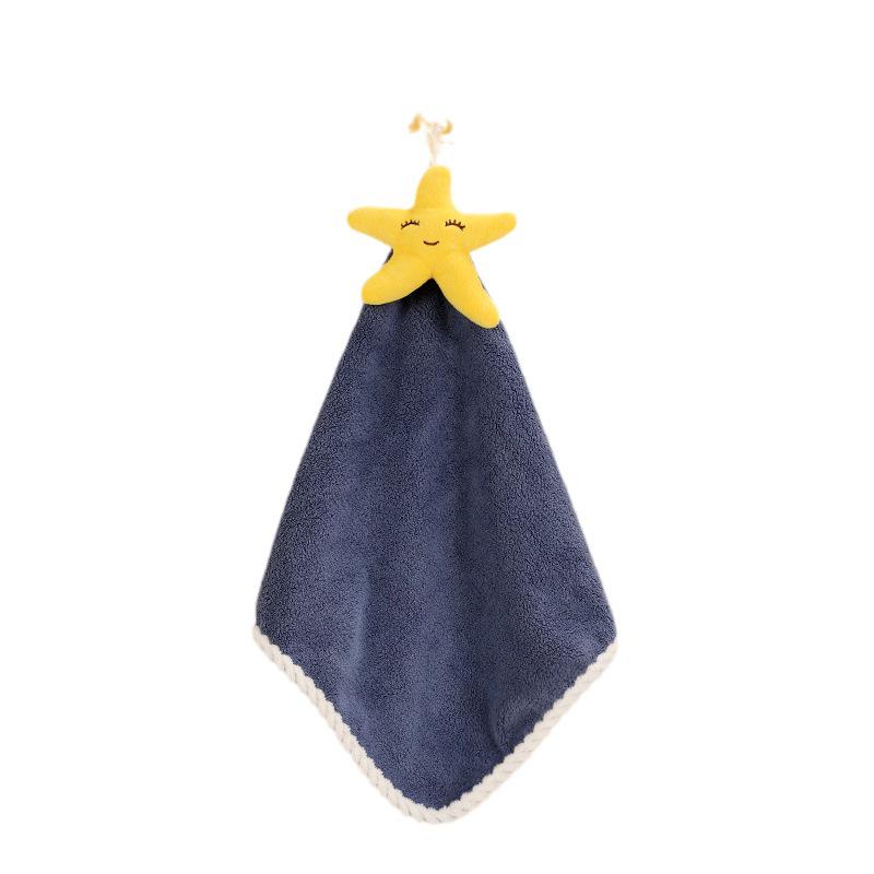 Cute Absorbent Hanging Hand Towel for Kids - Ideal for Bathroom or Kitchen Use