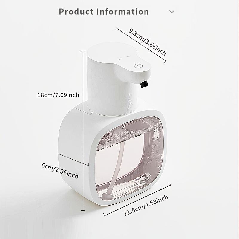 Distributeur de Savon Mousse Automatique - Capteur Sans Contact, Alimenté par USB/Batterie, Organisateur Mains Libres pour Salle de Bain & Cuisine avec Débit de Mousse Réglable