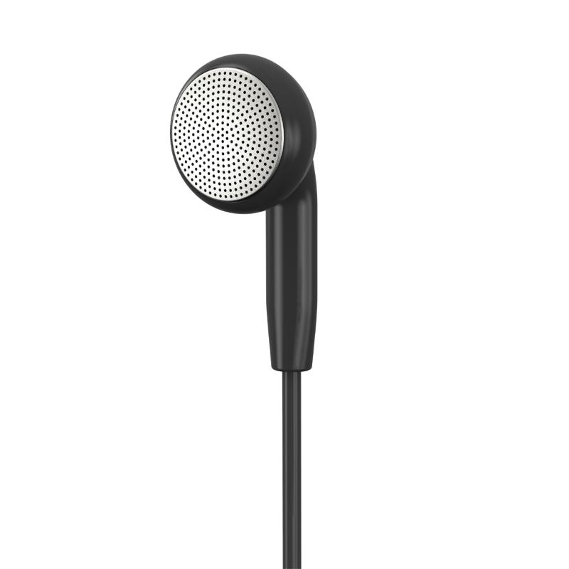 Earphone Single Side Earphone With Microphone for Smartphones Secure In Ear Design, Reinforced Cable, Wide Use