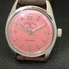 SWISS VINTAGE FAVRE LEUBA 111 SEA KING HAND-WINDING MENS PINK WATCH A702010-5 R208-a702010