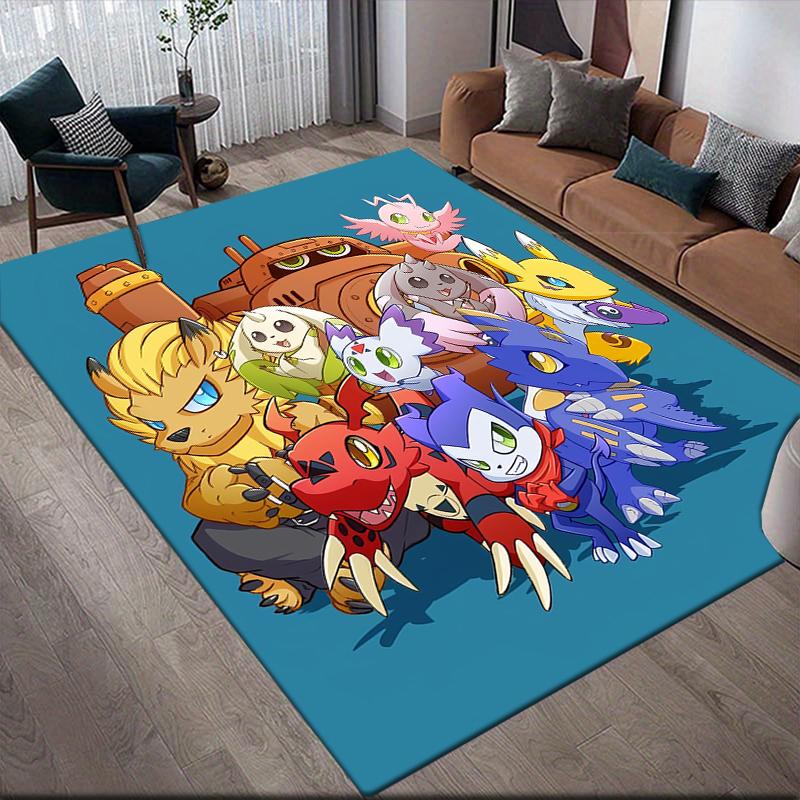 Digimon Retro Style Area Rug, Digimon Fan Cozy Carpet, Perfect Gift.chl 60x90cm