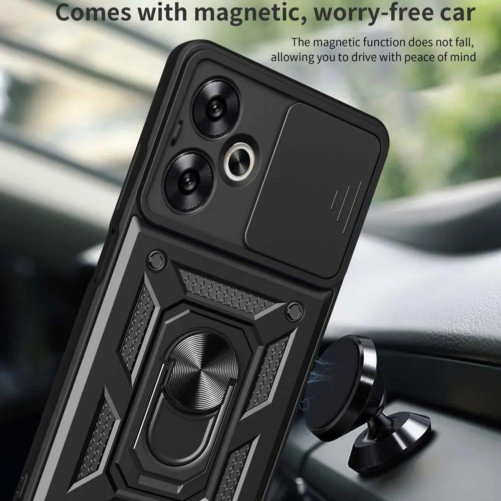 Obrněný ochranný kryt pro Redmi 13C 12C 10C 9C 11A 10A 9A s magnetickým prstenovým stojánkem pouzdro na telefon ochrana fotoaparátu