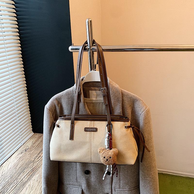 Women's Retro Minimalist Underarm Bag - 2025 Autumn/Winter Fashion, Large Capacity Handbag for Commute
