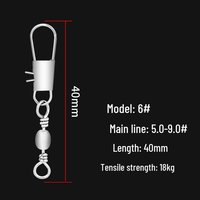 Type B Snap Swivel Barrel-Shaped Figure-8 Ring Connector for Sea Rod Fishing