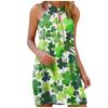 Women Summer Fashion Casual Sexy Printing Sleeveless Loose  Dress