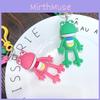 Cute Trendy Ins Style Frog Keychain Silicone Material Personalized Bag Accessory Gift