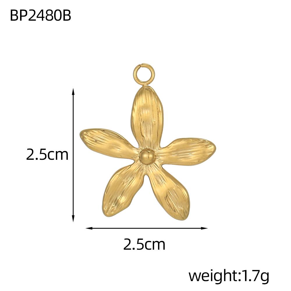 CARLIDANA Wasserdichte Edelstahl Goldfarbe Blatt Sonnenblume Rose Blume Anhänger Charms DIY Für Schmuckherstellung Zubehör
