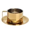 Coffee Cup Gold Fashionable Design Wearable Convenient Practical Stainless Steel Saucer for Home