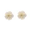 White Camellia Silver Needle Earrings - Elegant High-End Jewelry
