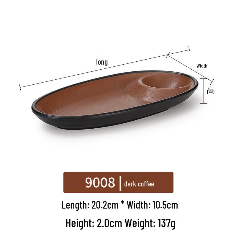 

Melamine Parent-Child Plate Set: Creative Imitation Porcelain with Snack, Dumpling, and Shrimp Plates, plus Vinegar Dish.