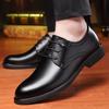 Fashion Lace-Up Men Casual Dress Shoes Men's Fashion Fashion Oxford Shoes Comfortable Male Leather Flats Classic Men Shoes for Wedding