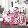 Messi Customize Your Name Blanket Cozy Customizable Blanket Ultra-Soft Great for Livingroom Chair Couch Picnics Ideal for All Seasons