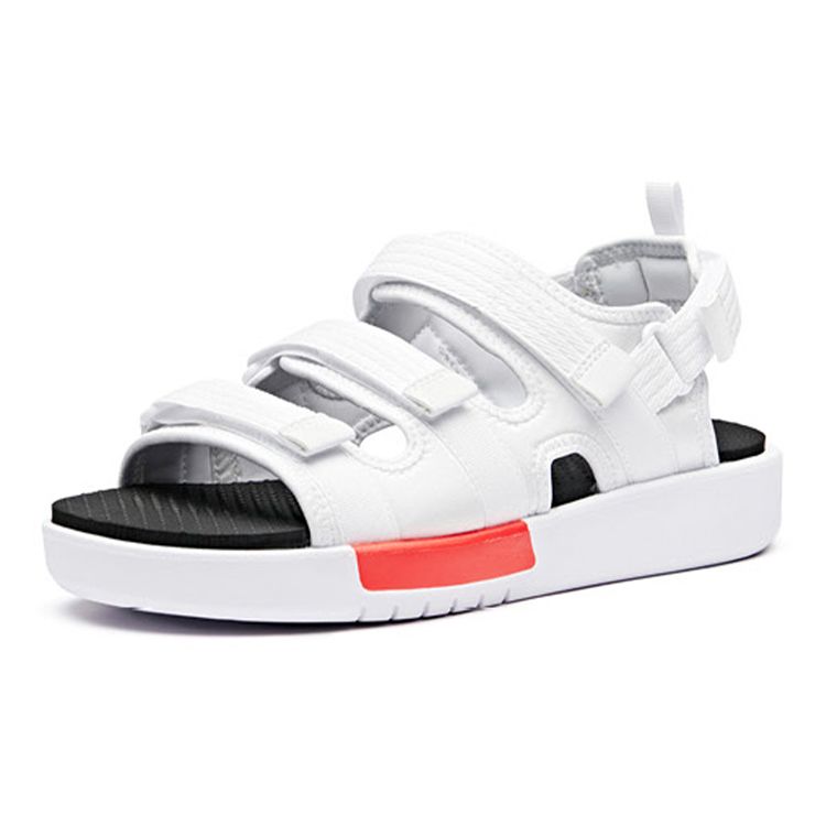Anta Comfortable Versatile Lightweight Beach Sandals Men Footwear White Red 91926971-3