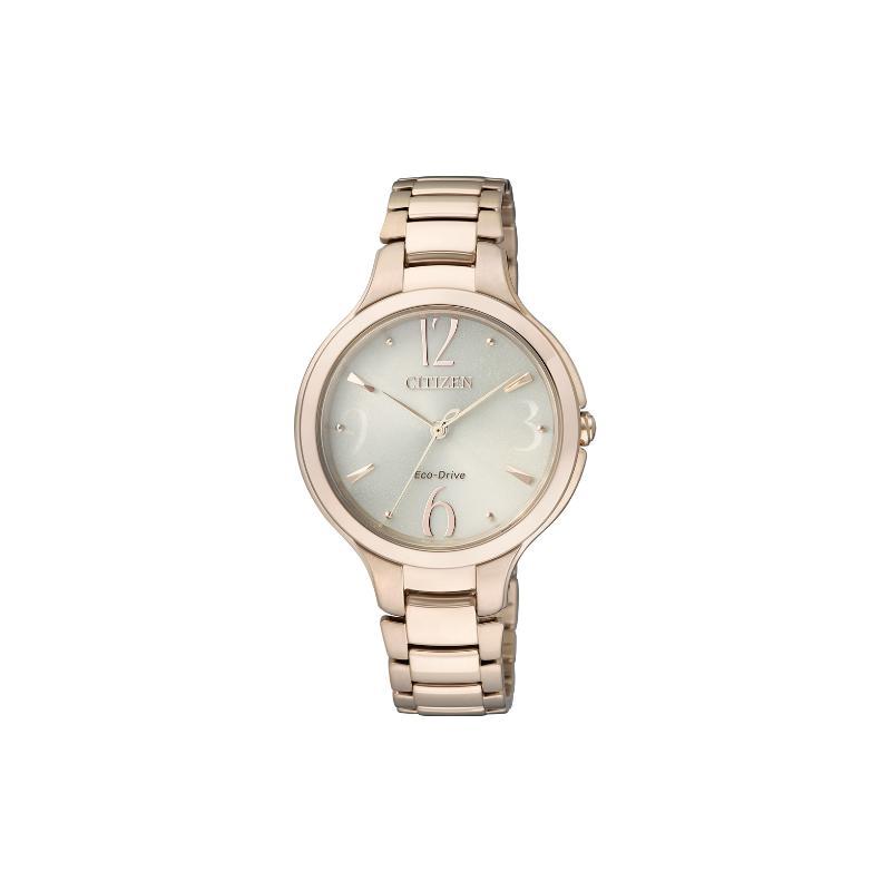 CITIZEN 50m Water Resistant Light Powered Quartz Movement Stainless Steel Strap Watch Women s Watch EP5992-54P Rose Gold Strap