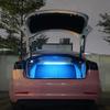 For Tesla Model 3 LED Bil Bagasjeromslys Atmosfærelys Interiør Modifikasjon Dekorativ Lyslist Selvklebende Hvit / Blå