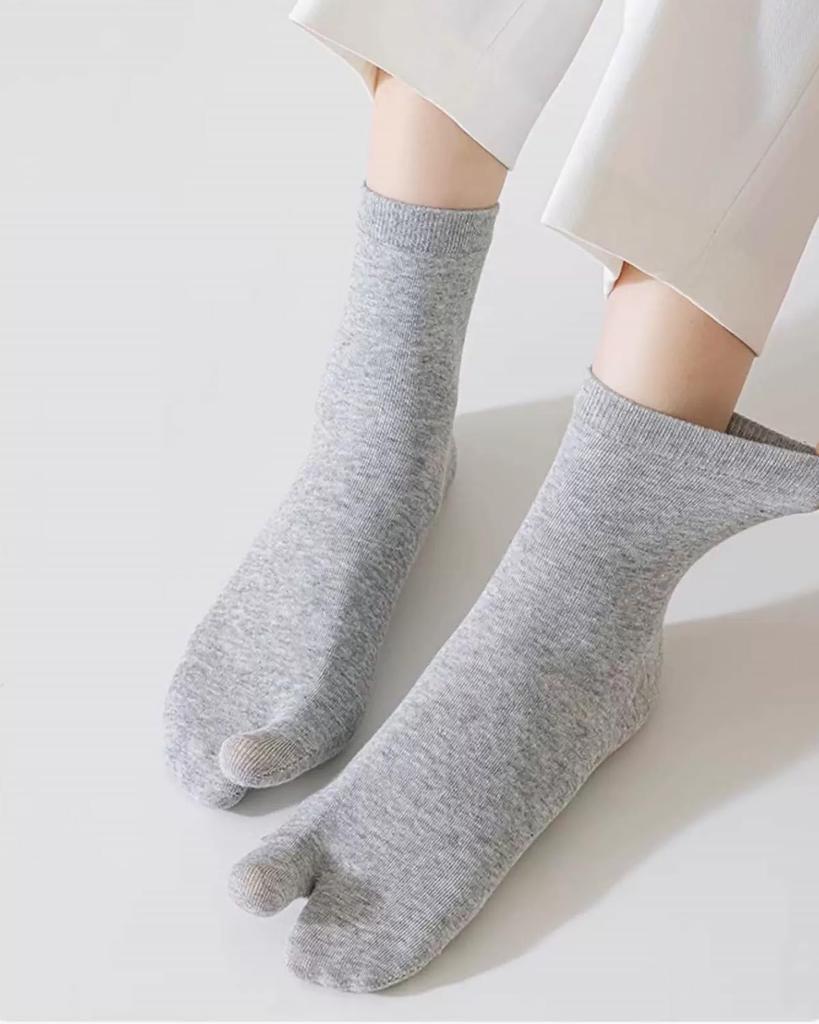 Set of Stretch Tabi Sizes Comfortable for Men and Suitable for Kimono and Japanese Clothing [WPSOFC] 3-Pair Socks, Gray, 22.5-26cm, Fit, Breathable,