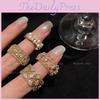 Lace Openwork Unique Ring With Dual Pearl Design Ideal For Fashion Women Forward