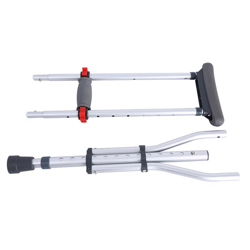 Aluminum Alloy 13-Level Adjustable Folding Crutches for Elderly