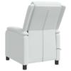Massage Recliner White Fabric