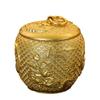 High-Grade Pure Brass Koi Tea Storage Can with Lid - Moisture-Proof Sealed Container, Ashtray, and Decorative Craft Ornament