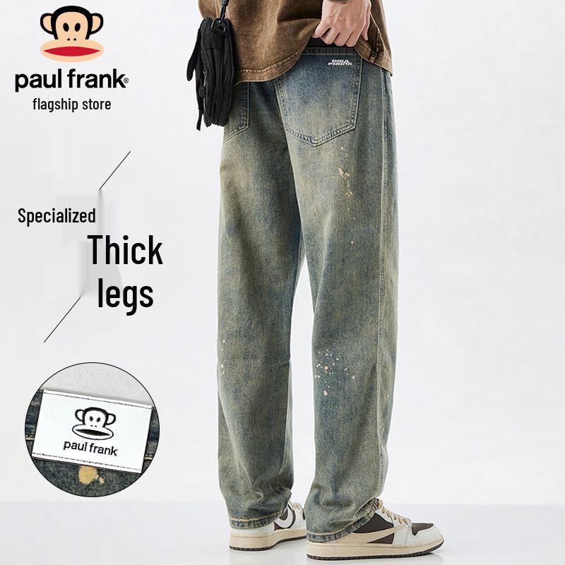 

Мужские джинсы Paul Frank в стиле ретро с чернильными брызгами, свободного кроя 34