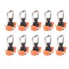 10PCS L Track Stud Fitting with D Ring Heavy Duty 1333lb Capacity L Track Rail Tie Down Fitting for Van Pickup Truck