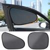 Electrostatic Sun Visor for Car Side Window 4-Layer Sun Shade Curtains Anti-Glare UV-Blocker Auto Sun Protection Cover