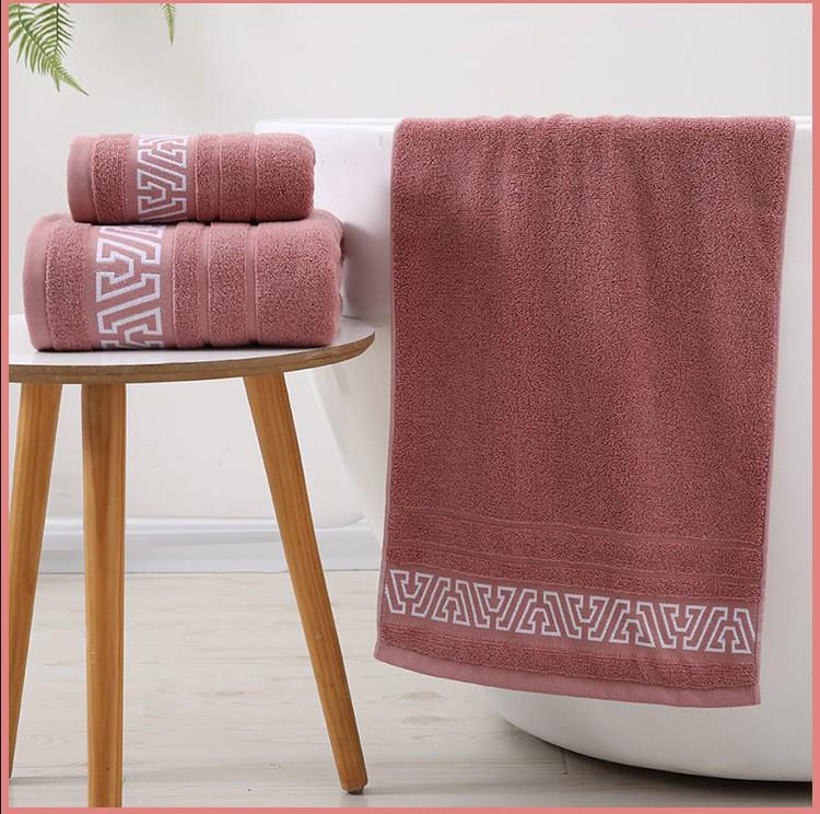 Geometrisches Helles Seiden-Baumwoll-Badetuch - Weiches, Verdicktes Gesichts- & Badetuch für Zuhause, Hotel oder Supermarktgebrauch