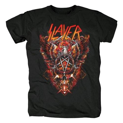 Винтажная футболка Slayer Show No Mercy, модная футболка унисекс с коротким рукавом, уличная одежда в стиле Харадзюку, хлопковая футболка в стиле хип-хоп, футболки, топы L