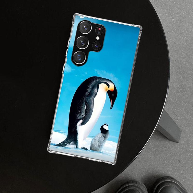 Penguins Love At The North Pole Phone Case Cover for Samsung Galaxy S26 S25 Edge S24 S23 Ultra S22 Plus S21 FE S20 + Art Customi