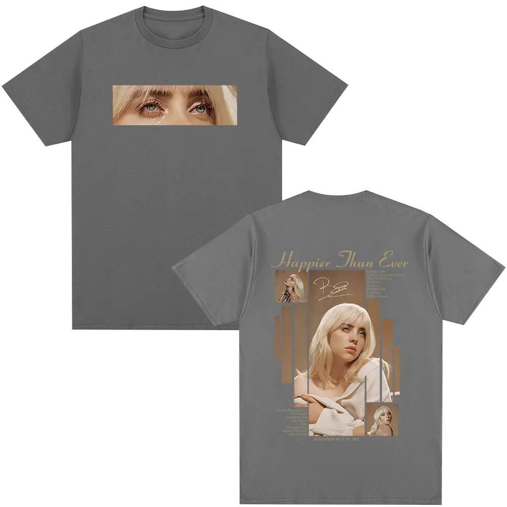 Billie Eilish Hit Me Hard and Soft Album Poster Graphic Print TShirts Men Women Fashion Cotton Tees Y2k Fashion Oversized Tops