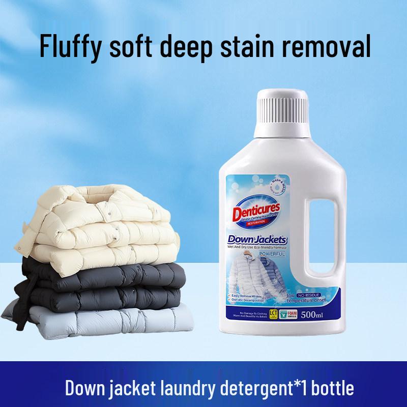 Fluffy, Neutral Down Jacket Detergent: Oil & Stain Removing for Machine and Hand Wash