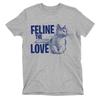 Feline The Love Mens Ladies Tshirt Matching Couple Valentines Cat Kitten