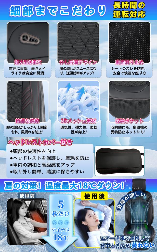 SMARTABL Car Seat Cooler, Cool Seat, 2025 Model, 12 V, 24 V (2 Extra