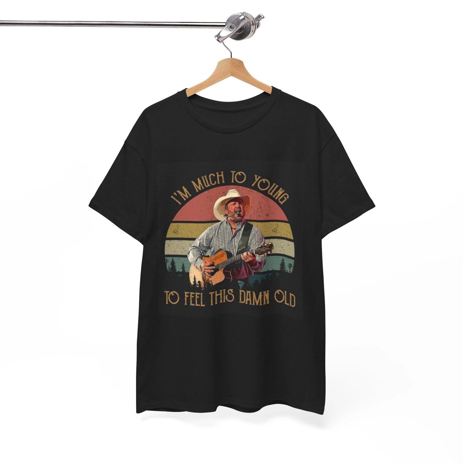 Garth Brooks Tshirt Retro Funny Country Unisex Heavy Cotton Tee New Merch 4XL